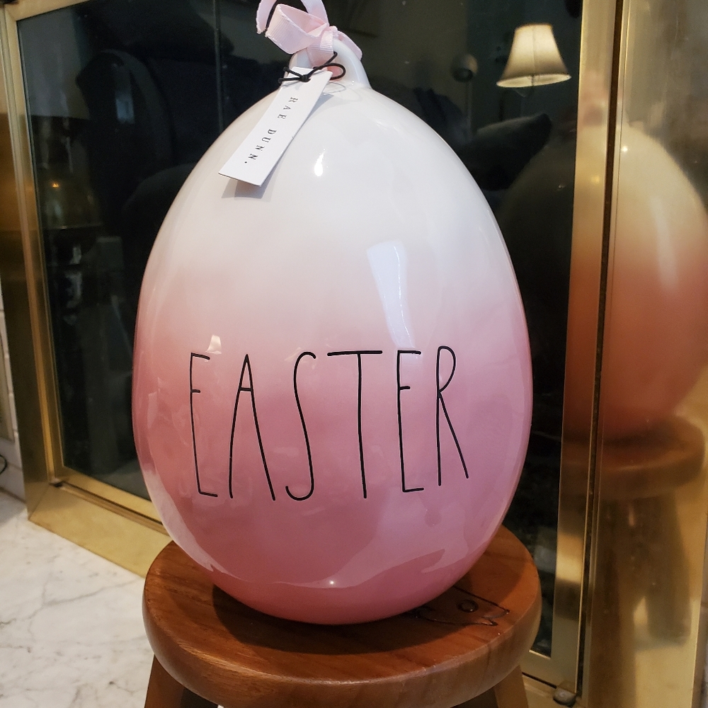 Rae Dunn pink ombre easter egg decoration
